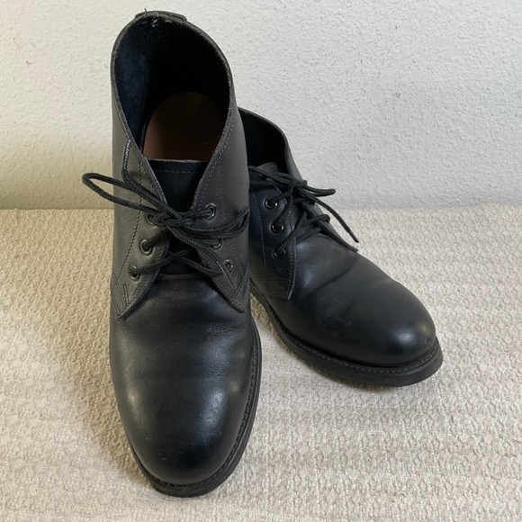 Biltrite Mens‎ Black Leather Steel Toe Chukka Boots 6.5 Oil Resist ANSI Z41.1-91 main image 10